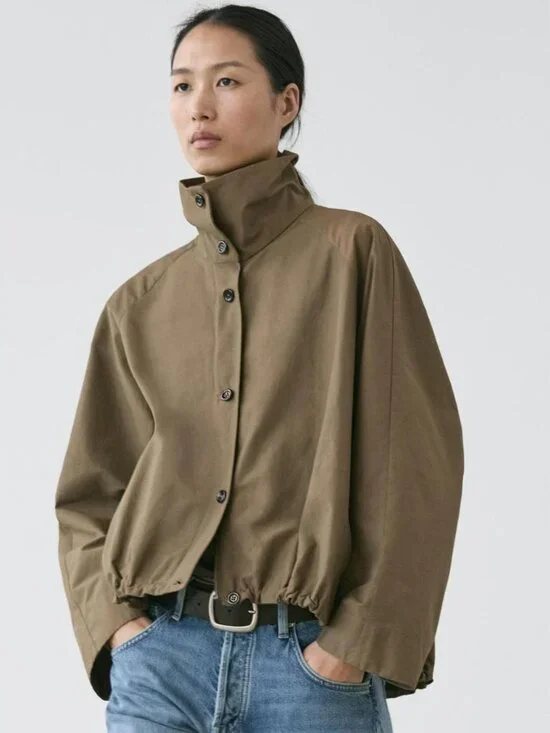ZARA HIGH NECK BOMBER JACKET - Picture 2 of 7